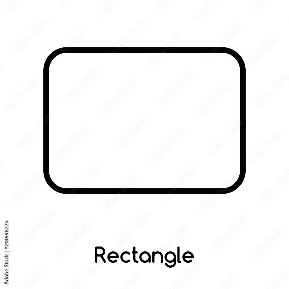 Poster rectangle icon vector isolated on white background, rectangle sign , line or linear design elements 