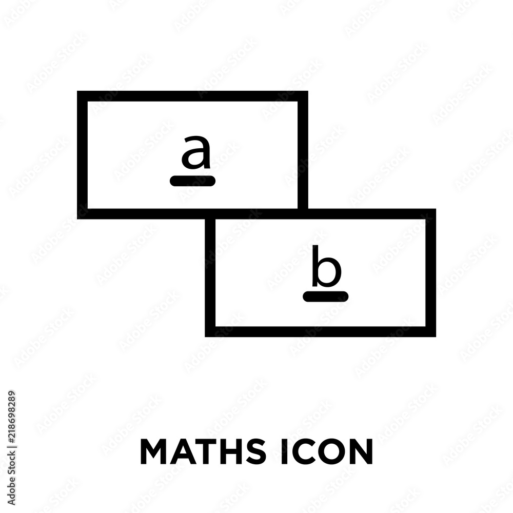 Poster maths icons isolated on white background. modern and editable maths icon. simple icon vector illustr