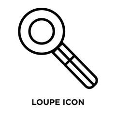 loupe icons isolated on white background. Modern and editable loupe icon. Simple icon vector illustration.