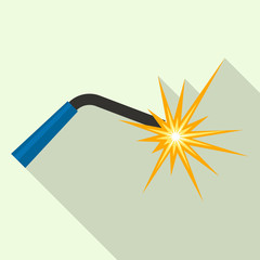 Welder light for work icon. Flat illustration of welder light for work vector icon for web design
