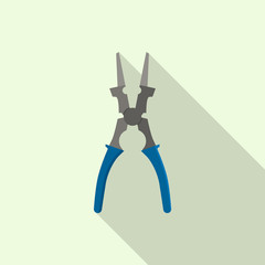 Welder metal cut scissor icon. Flat illustration of welder metal cut scissor vector icon for web design