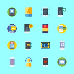 telephone vector icons set. telemarketer and smartphone in this set