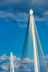 Beautiful pedestrian bridge between France and Germany