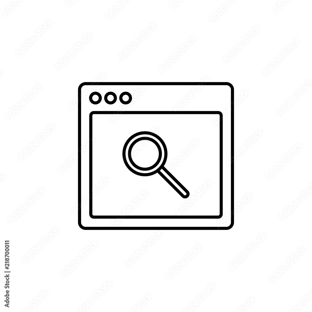 Poster browser search sites icon. element of internet browser for mobile concept and web apps icon. thin li
