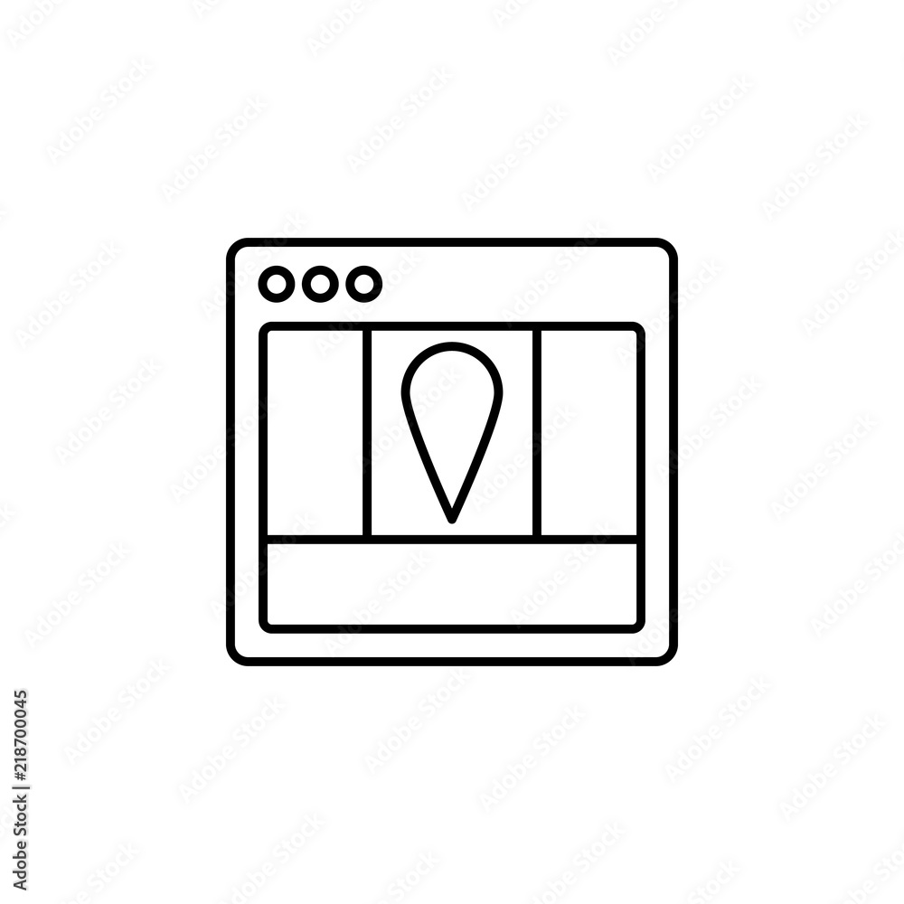 Poster browser geolocation webpage icon. element of internet browser for mobile concept and web apps icon. 
