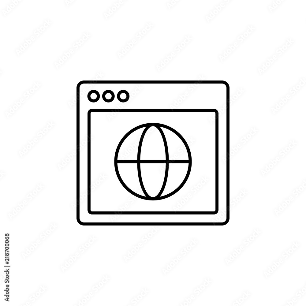 Poster browser internet webpage icon. element of internet browser for mobile concept and web apps icon. thi