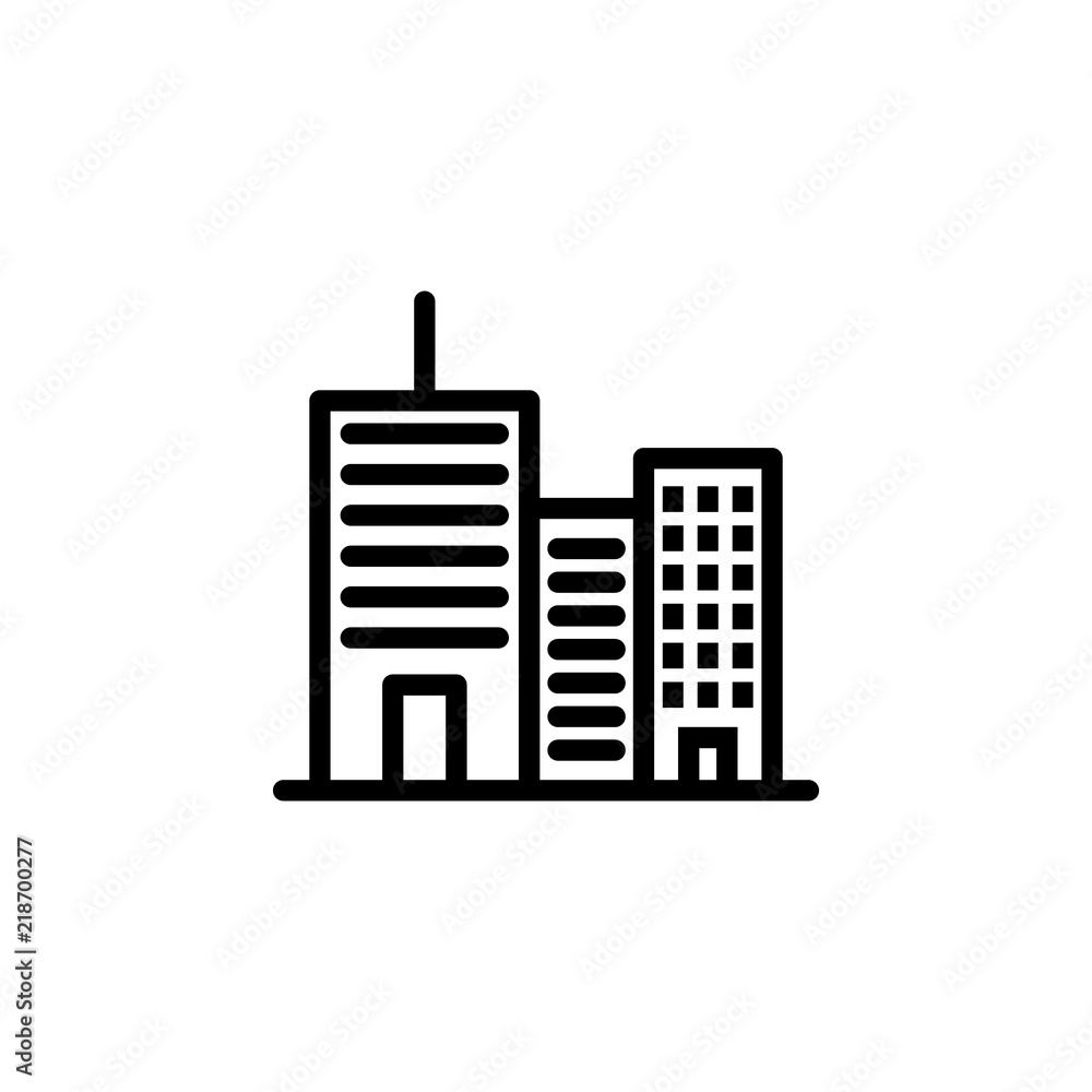 Poster building icon. element of real estate sign for mobile concept and web apps icon. thin line icon for 