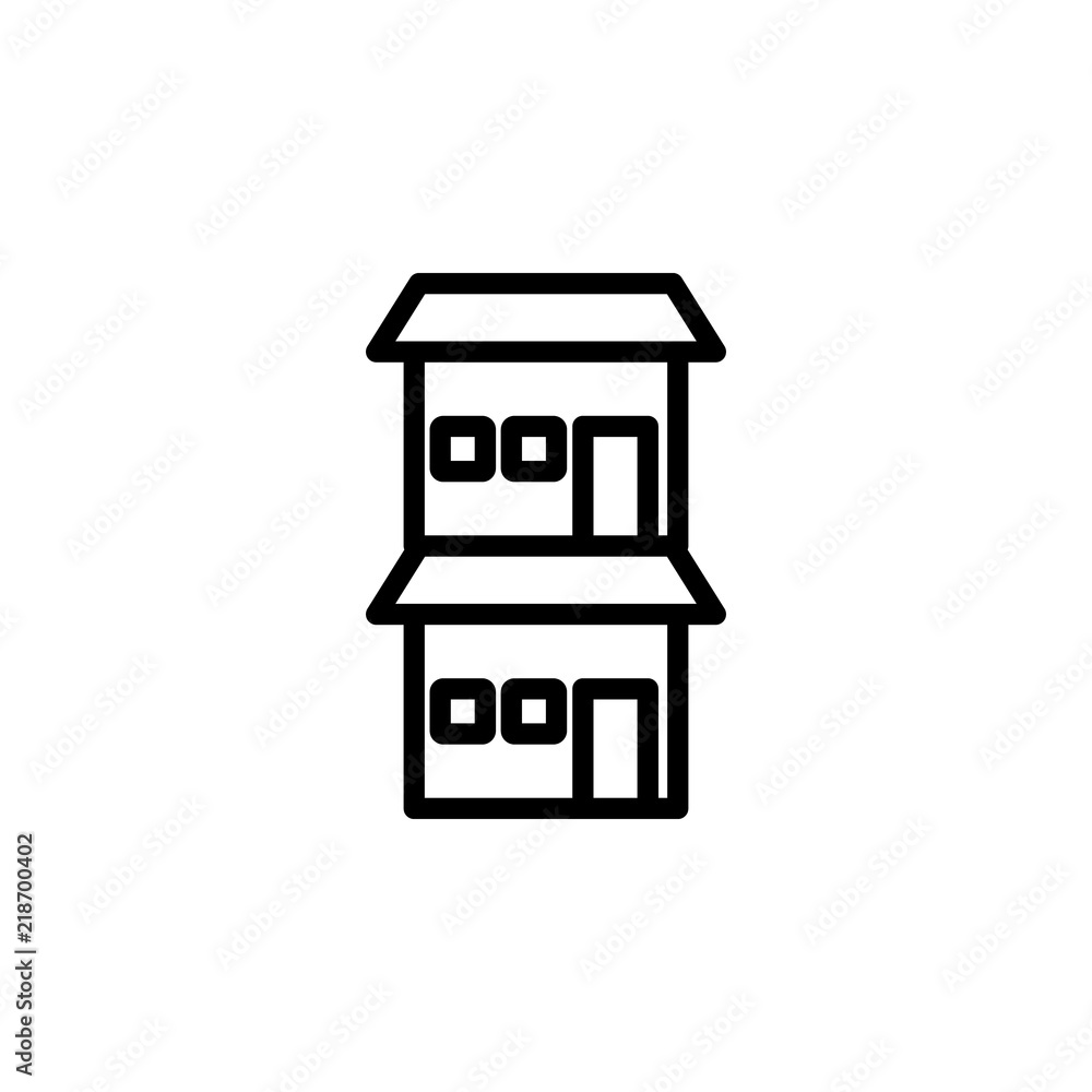 Poster building house icon. element of real estate sign for mobile concept and web apps icon. thin line ico