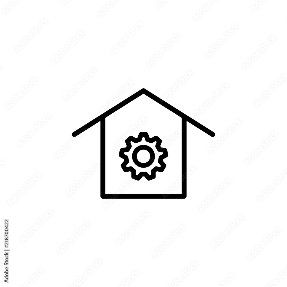 Poster real estate settings icon. element of real estate sign for mobile concept and web apps icon. thin li