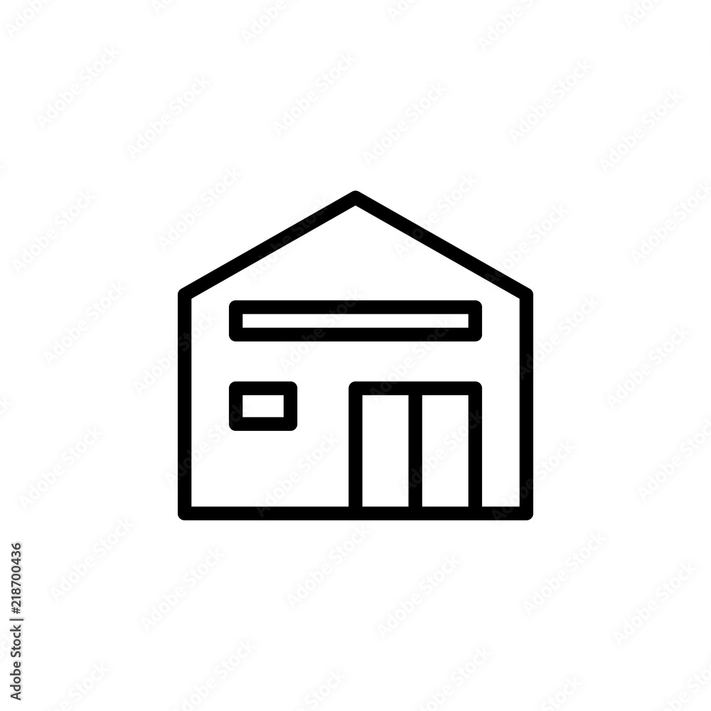 Poster building stock icon. element of real estate sign for mobile concept and web apps icon. thin line ico