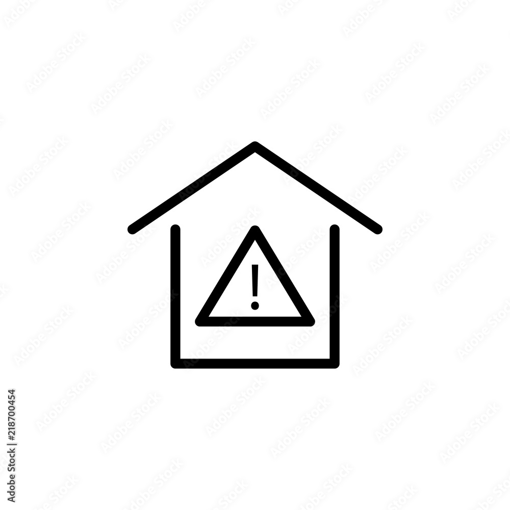 Poster real estate alert warning icon. element of real estate sign for mobile concept and web apps icon. th