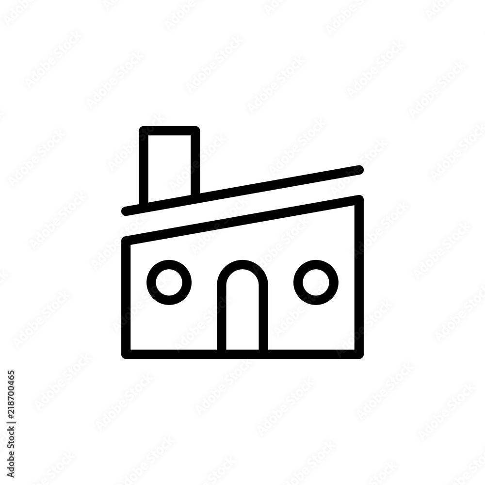 Poster building factory icon. element of real estate sign for mobile concept and web apps icon. thin line i
