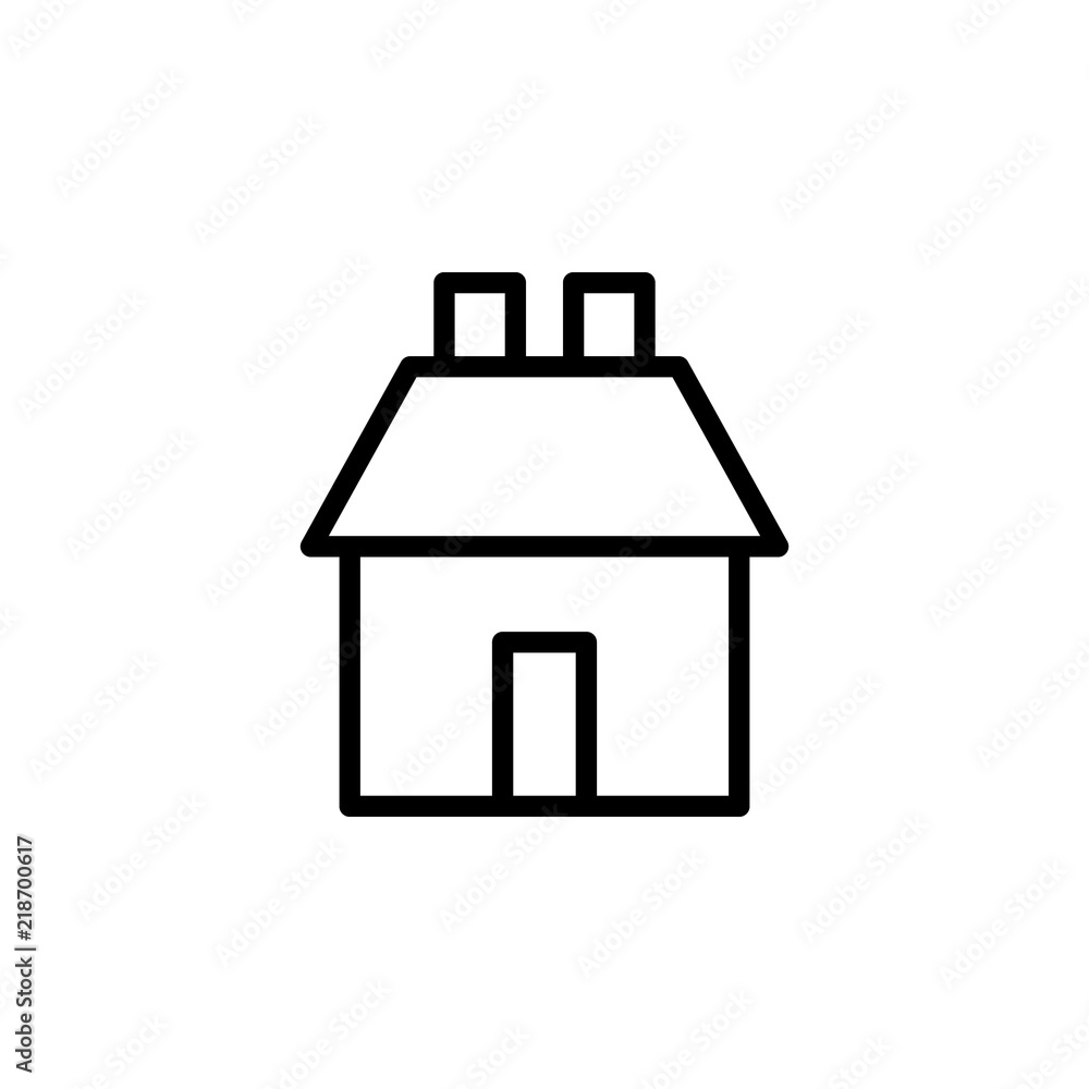 Poster building home icon. element of real estate sign for mobile concept and web apps icon. thin line icon