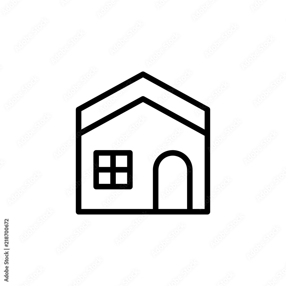 Poster building home icon. element of real estate sign for mobile concept and web apps icon. thin line icon