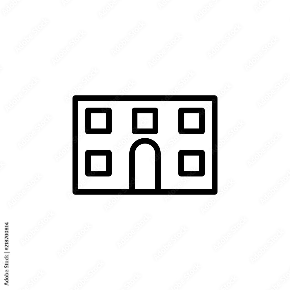 Poster building icon. element of real estate sign for mobile concept and web apps icon. thin line icon for 