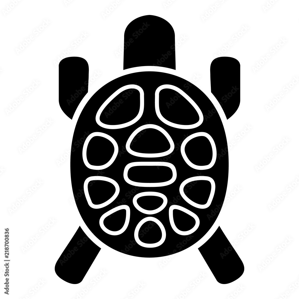 Poster sea turtle icon. simple illustration of sea turtle vector icon for web design isolated on white back