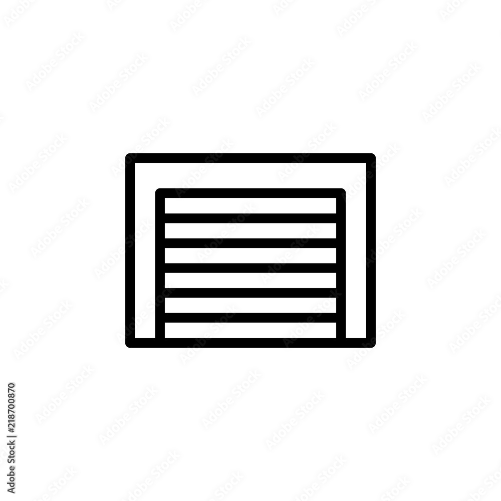 Poster building garage icon. element of real estate sign for mobile concept and web apps icon. thin line ic