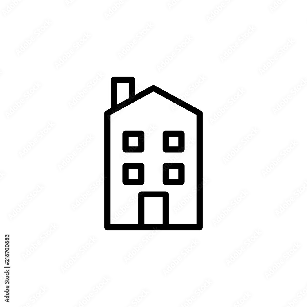Poster building house icon. element of real estate sign for mobile concept and web apps icon. thin line ico