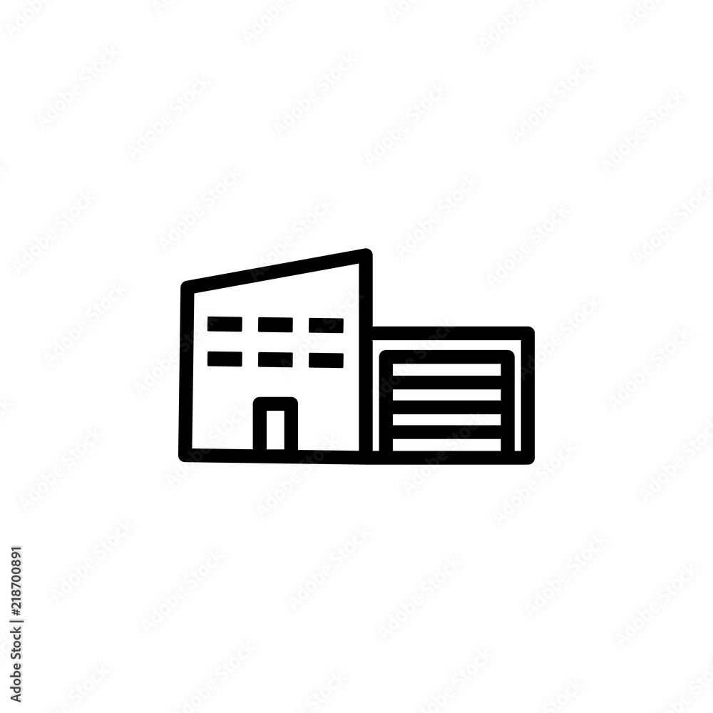 Poster building house garage icon. element of real estate sign for mobile concept and web apps icon. thin l