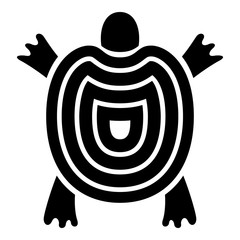 Fototapeta premium Line turtle icon. Simple illustration of line turtle vector icon for web design isolated on white background