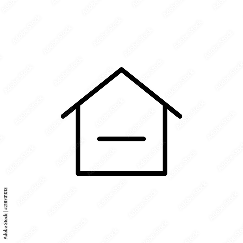 Poster real estate delete icon. element of real estate sign for mobile concept and web apps icon. thin line
