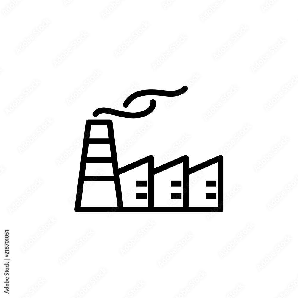 Poster building factory icon. element of real estate sign for mobile concept and web apps icon. thin line i