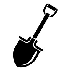 Shovel icon. Simple illustration of shovel vector icon for web design isolated on white background