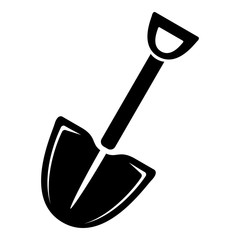 Farm shovel icon. Simple illustration of farm shovel vector icon for web design isolated on white background