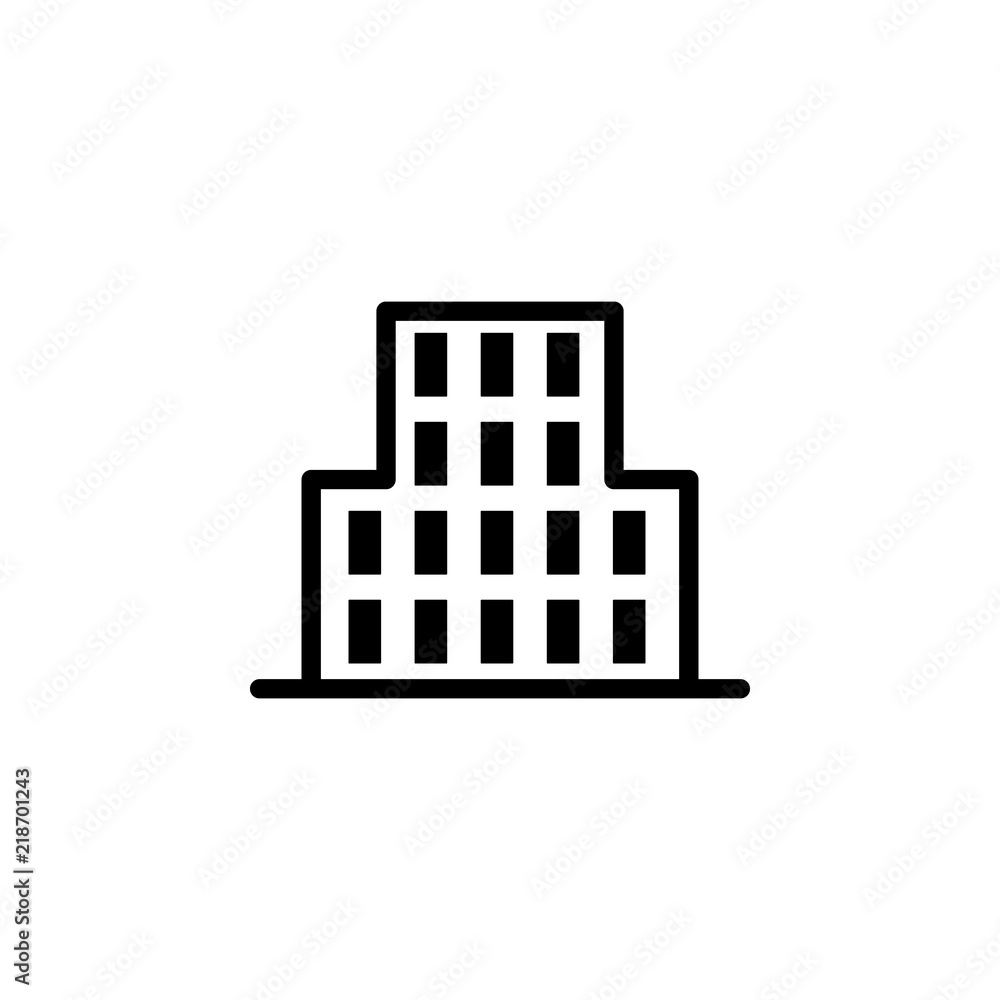 Poster building school icon. element of real estate sign for mobile concept and web apps icon. thin line ic