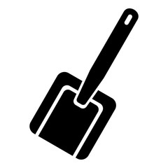 Plastic shovel icon. Simple illustration of plastic shovel vector icon for web design isolated on white background