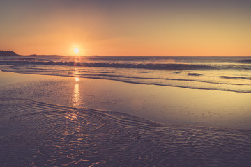 Golden sunrise over the ocean, NSW, Australia