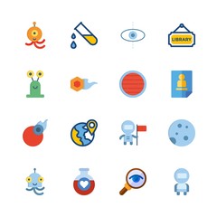 science icons set. orbiting, research, pharmaceutical and drug graphic works