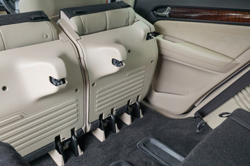 Folding seats and a cargo space inside suv automibile