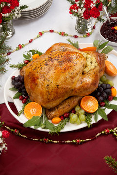 Roasted Turkey for Christmas Dinner