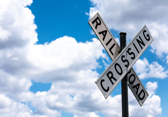 Railroad Crossing Sign on a back road. 