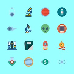 16 science icons set