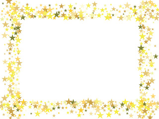 Gold Stars Confetti Vector Magic Cosmic Light Garland. Christmas Birthday Party Scatter Gamour Sparkles Glowing Celebration Decoration. Noble Rich New Year Holiday Premium Texture Star Dust Explosion.