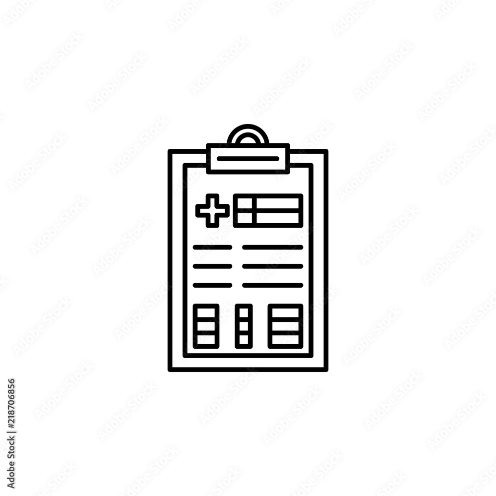 Poster questionnaire icon. element of cancer day icon for mobile concept and web apps. thin line questionna