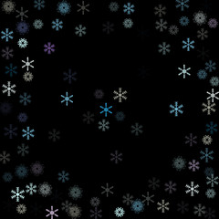 Falling down snow confetti, snowflake vector border. Festive winter, Christmas, New Year sale background. Cold weather, winter storm, scatter texture. Hipster snowfall falling snowflakes cool confetti