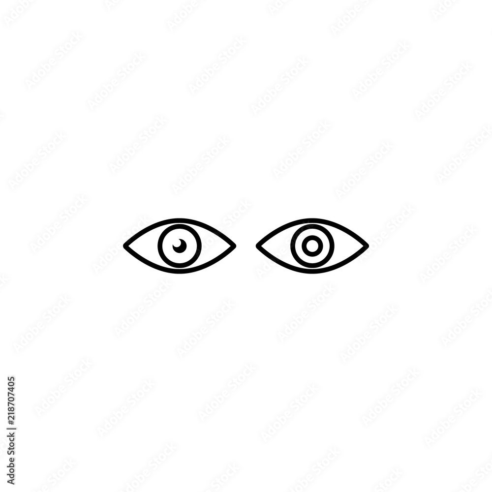 Poster blind eye icon. element of disabled icon for mobile concept and web apps. thin line blind eye icon c