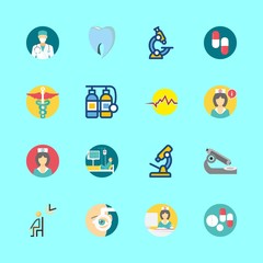 16 hospital icons set