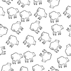 sheep from behind icon in pattern style. Element of sheeps icon for mobile concept and web apps. Sketch sheep from behind icon in pattern style can be used for web and mobile