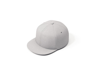 Close up of white cap isolated, 3d rendering