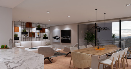 Sala y comedor interior