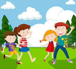 People doing a three legged race