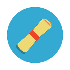 Diploma scroll with red bow icon. Element of school icon for mobile concept and web apps. Detailed Diploma scroll with red bow icon can be used for web and mobile