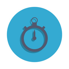 stopwatch colored in blue badge icon. Element of school icon for mobile concept and web apps. Detailed stopwatch icon can be used for web and mobile