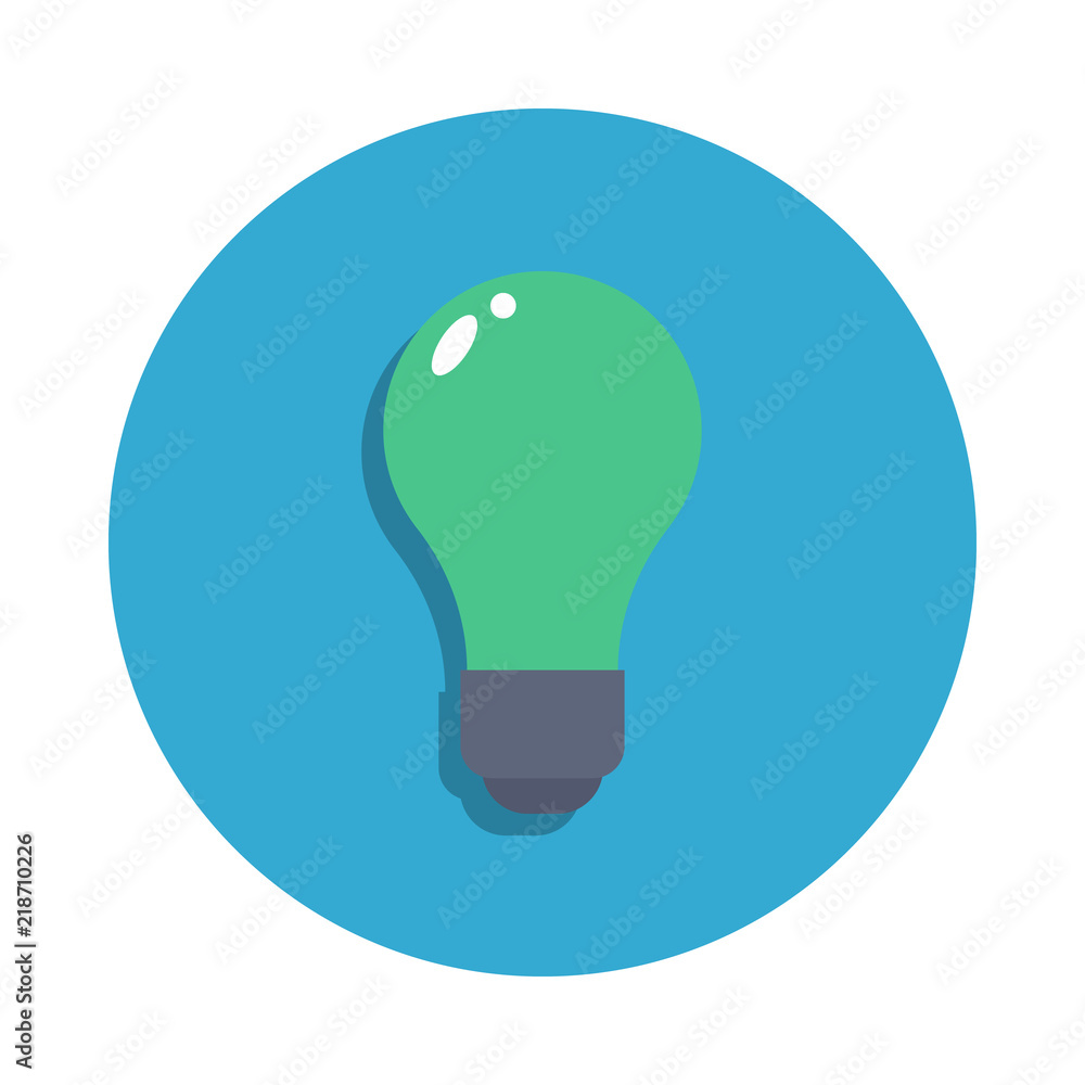 Poster bulb colored in blue badge icon. element of school icon for mobile concept and web apps. detailed bu