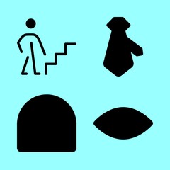 human vector icons set. tie, vision, bride and up in this set