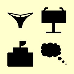 flag vector icons set. white house, maps and flags, russian federation and thong in this set